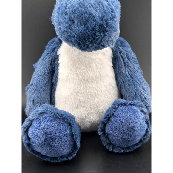 Carter’s Dinosaur Plush Navy Blue White Yellow Stuffed Dino Lovey 68172 With Tag - Picture 4 of 16